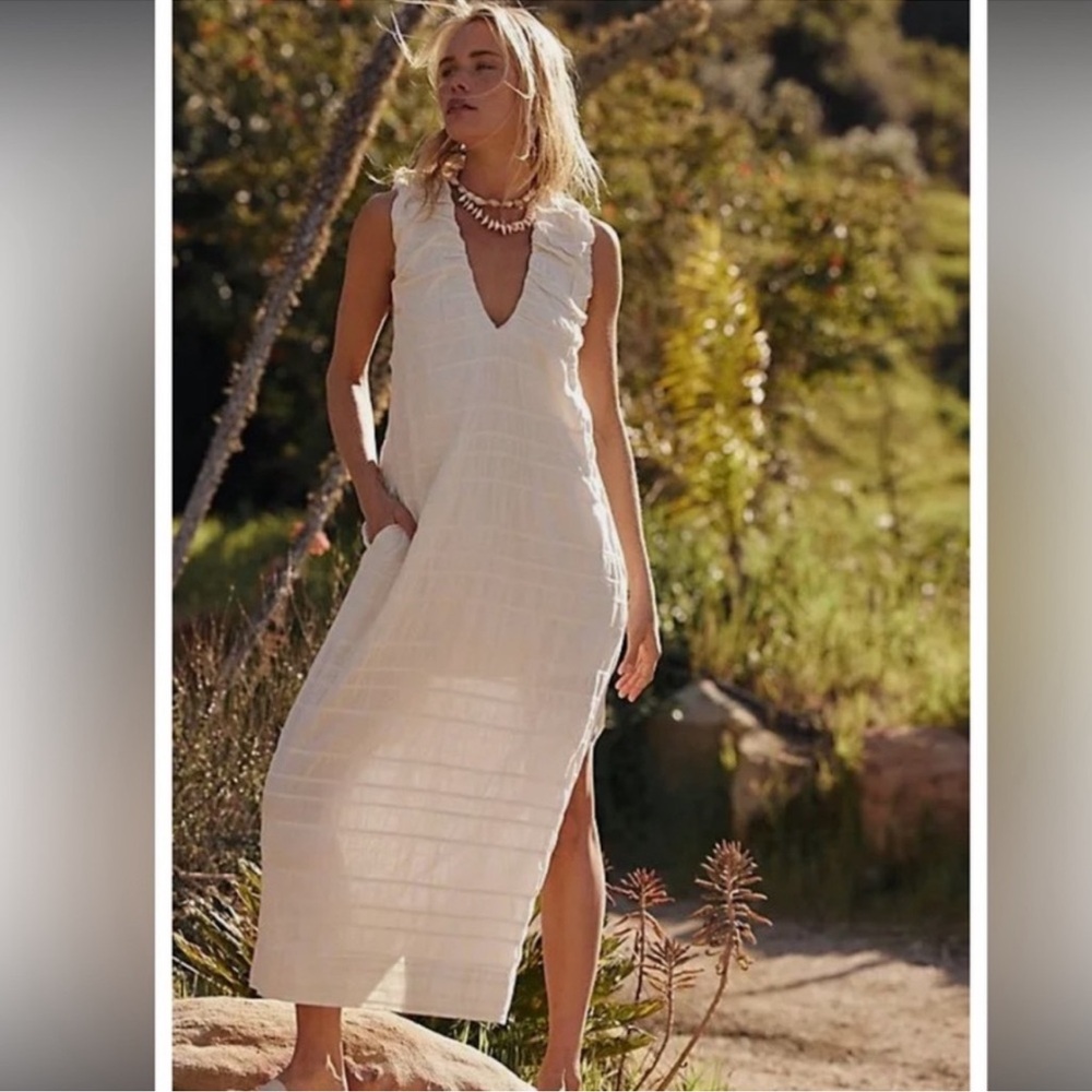 Free People Brand New Cream Maxi Dress